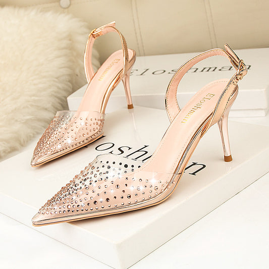 Women's Fashion Simple Pointed Low-cut High Heels