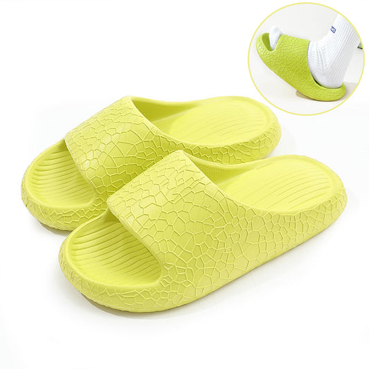 New Texture Home Slippers Summer Thick Sole Floor Bathroom Slipper For Women Men Non-slip House Shoes