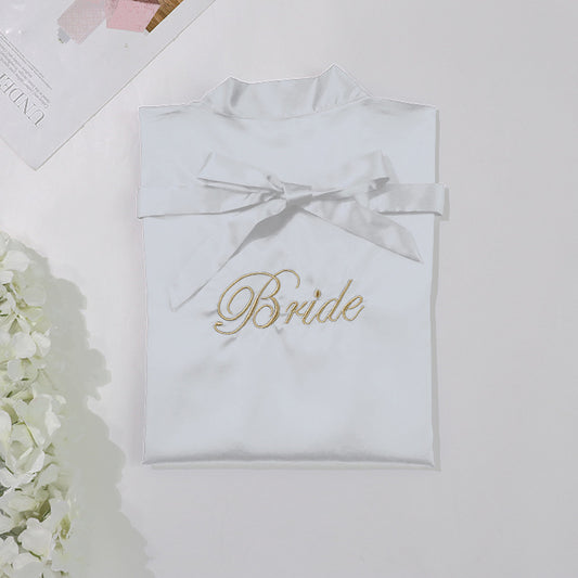 Bridal pajamas simulation silk nightgown