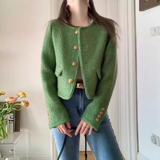 High-grade Green Classic Style French Jacket