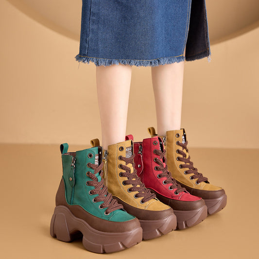 Retro Small Casual Short Boots For Women
