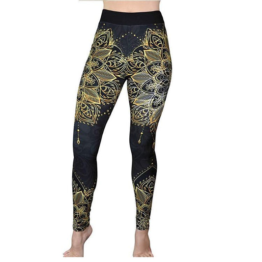 Printed High Waist High Elastic Running Fitness Sports Yoga Pants